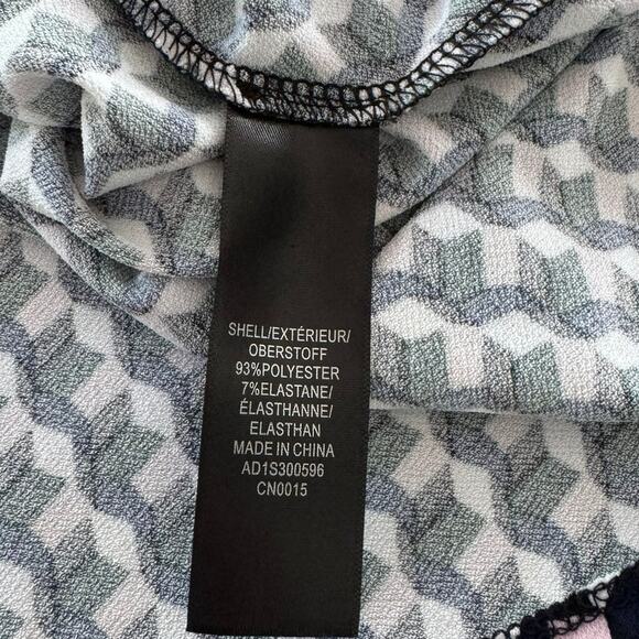 Adrianna Papell Polyester Long Sleeve Faux Wrap Dress V Neck Fit Flare Large - Picture 5 of 6